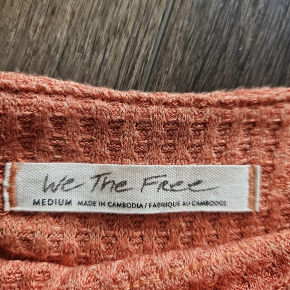 Free People North Shore Tunic Womens Top Sz M Oversize Waffle Knit Comfort - Picture 13 of 15